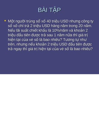 Bài tập giá trị thời gian của tiền tệ 1