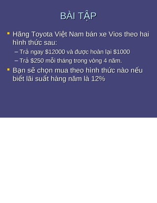 Bài tập giá trị thời gian của tiền tệ 1