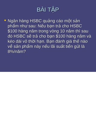 Bài tập giá trị thời gian của tiền tệ 1