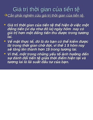 Bài tập giá trị thời gian của tiền tệ 1