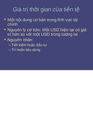 Bài tập giá trị thời gian của tiền tệ 1