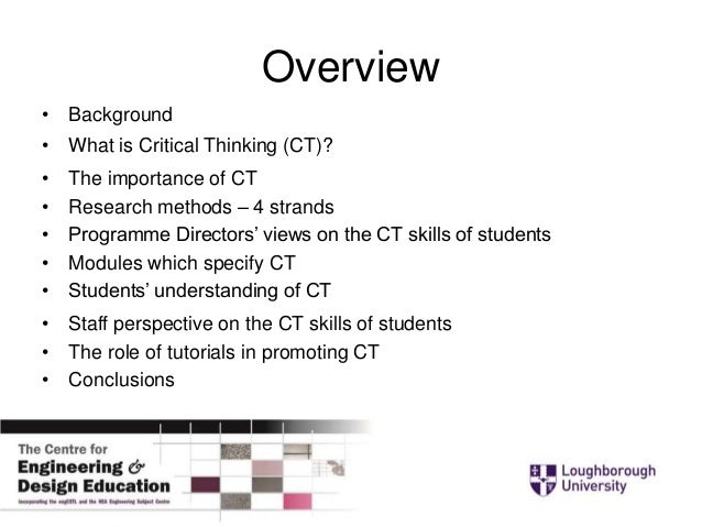 Importance of critical thinking in research