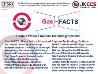CCS for Gas-Fired Power Plants presented at the MIT Carbon ...
