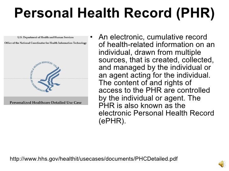 what is a personal health record
