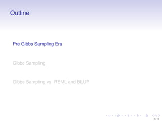 Chapter 12 Application of Gibbs Sampling in Variance Component ...