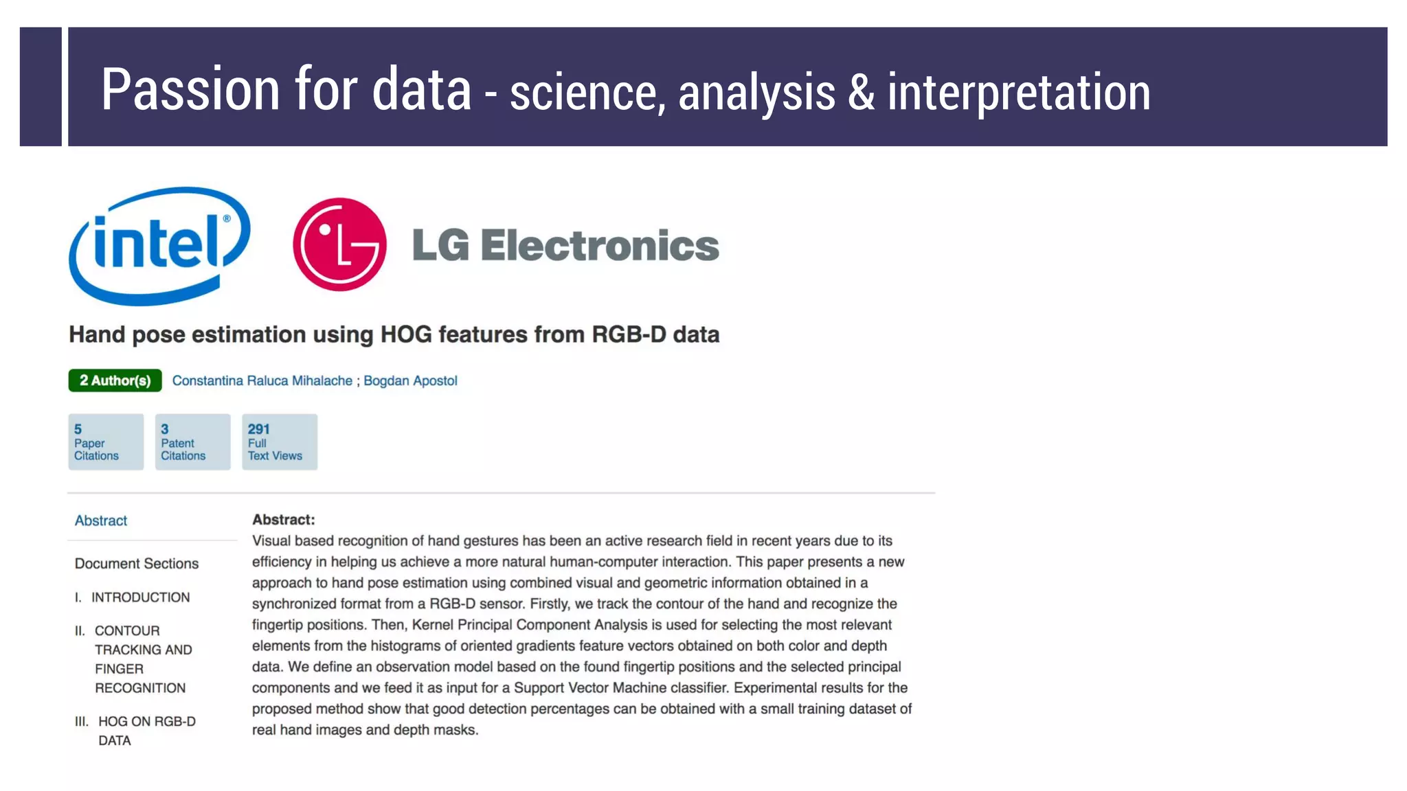 Passion for data - science, analysis & interpretation
 