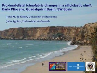 Proximal-distal ichnofabric changes in a siliciclastic shelf, Early Pliocene, Guadalquivir Basin, SW Spain  Jordi M. de Gibert, Universitat de Barcelona Julio Aguirre, Universidad de Granada 