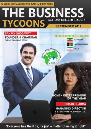 The Business Tycoons(Sep-2019) - Suman Sharma and Sanjay Godawat - Business Excellence 
