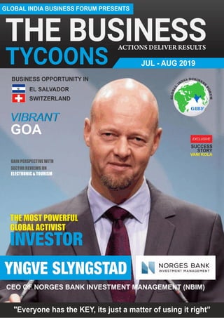 The Business Tycoons(July-2019) - Yngve Slyngstad - The most powerful Global Activist Investor