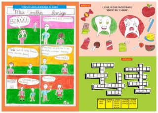 Ligue, o que faz o dente
"sorrir" ou "chorar".
#Desafio
Maria Clara Lourenço, 12 anos
4 letras
boca
doce
5 letras
cárie
6 letras
escova
língua
saliva
açucar
7 letras
sorriso
criança
8 letras
pitulito
bactéria
#Desafio
 