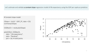 Modeling Life Expectancy Using Regression Analysis and GDP Data in R | PPTX