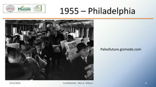 1955 – Philadelphia
5/22/2016 Confidential – Ben K. Gibson 6
Paleofuture.gizmodo.com
 