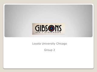Loyola University Chicago
Group 2
 