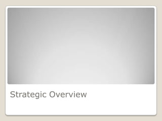 Strategic Overview
 