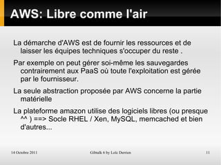 Mais c'est aussi un fournisseur de services sur Internet: AWS (Amazon Web Services) 