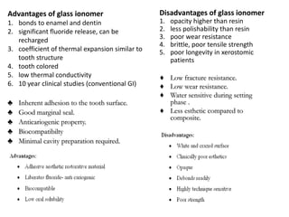 Glass Ionomer Cement GIC Science of Dental materials PPT