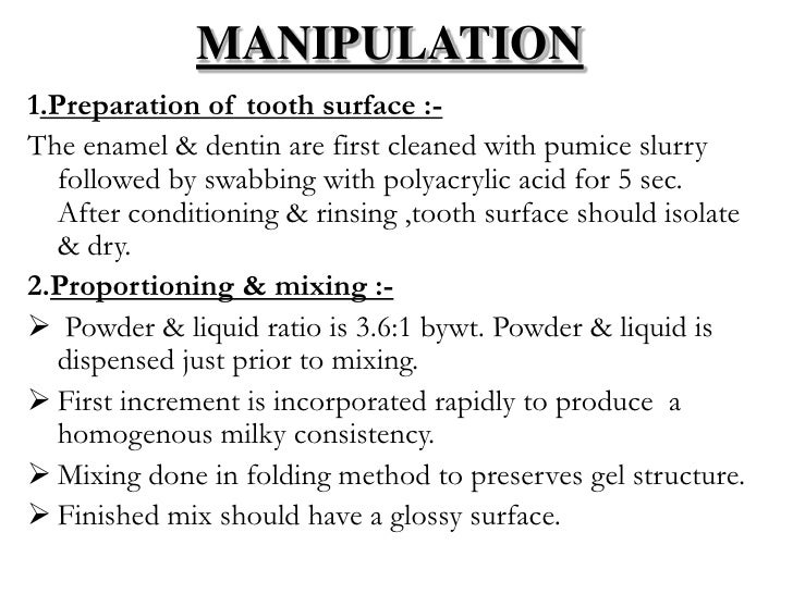 Glass Ionomer Cement (GIC) Science of Dental materials