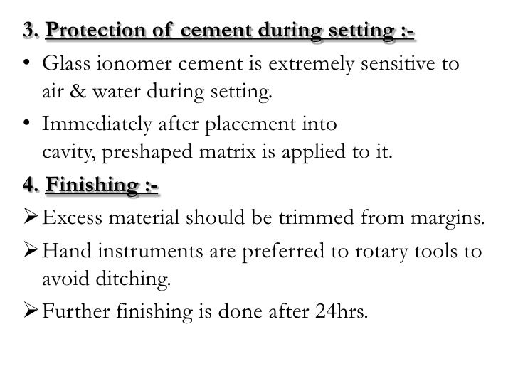 Glass Ionomer Cement (GIC) Science of Dental materials