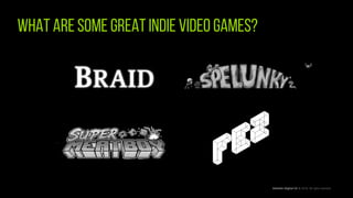 Deloitte Digital CE © 2016. All rights reserved.
WHAT ARE SOME GREAT INDIE VIDEO GAMES?
 