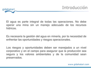 Gestion del agua en mineria | PDF