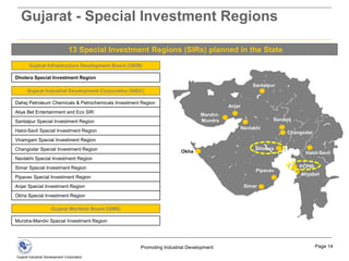Industrial CompositionPercentage of GSDP by Industry Groups (2008-09)Distribution of outstanding Investment as of Sep 2010Rs croreNumber of ProjectsManufacturing Sector : % of SubsectorsSource: CMIESource: Socio-Economic Review 2009-10