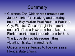 gideon v wainwright decision