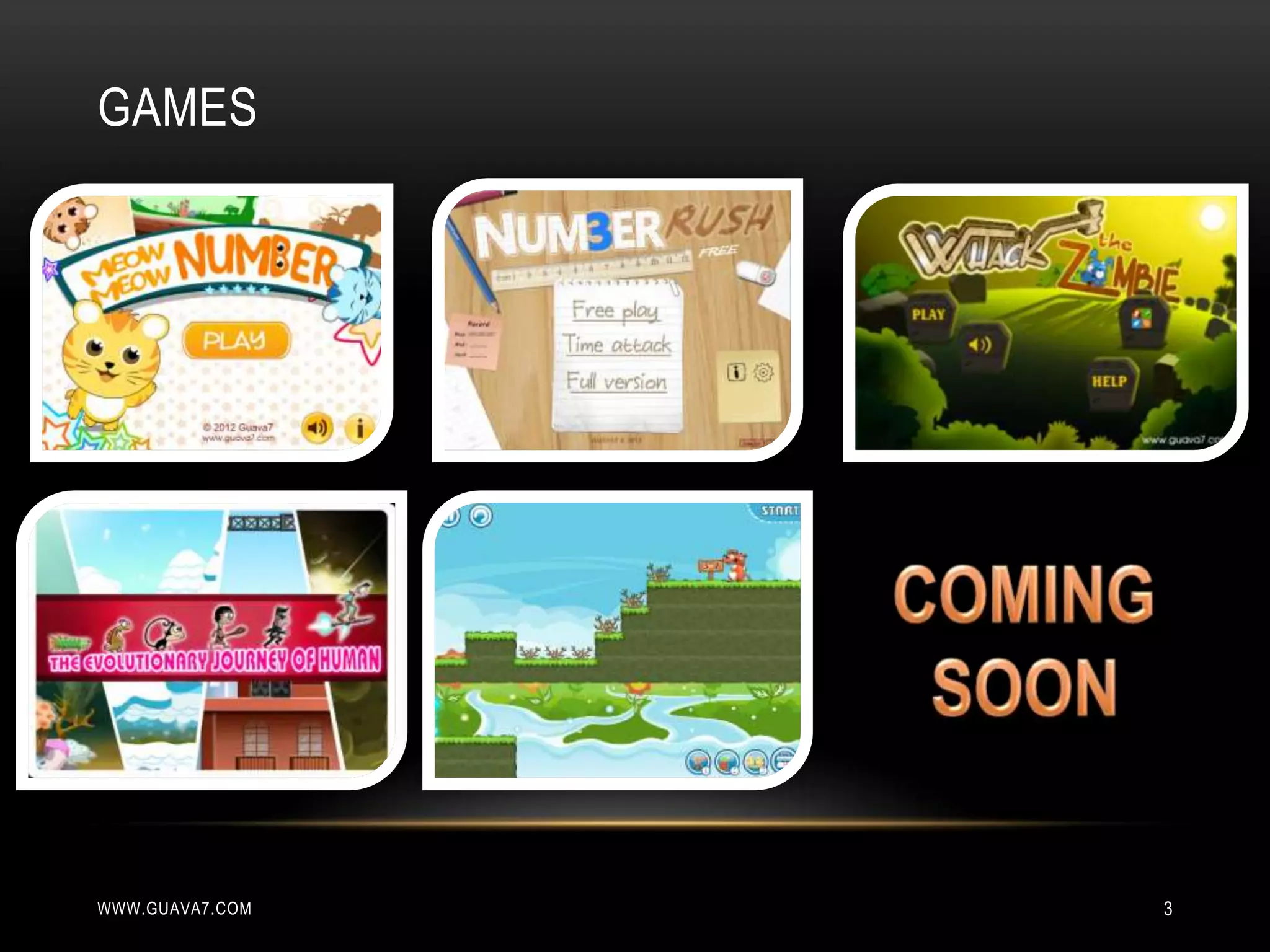 GAMES




WWW.GUAVA7.COM   3
 