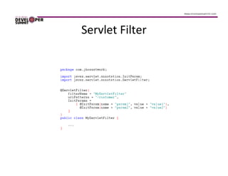 Servlet Filter
 