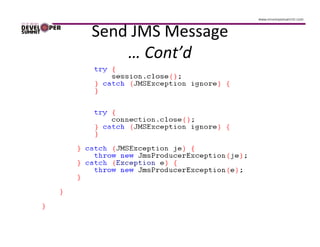 Send JMS Message
    … Cont’d
 
