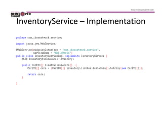 InventoryService – Implementation
 