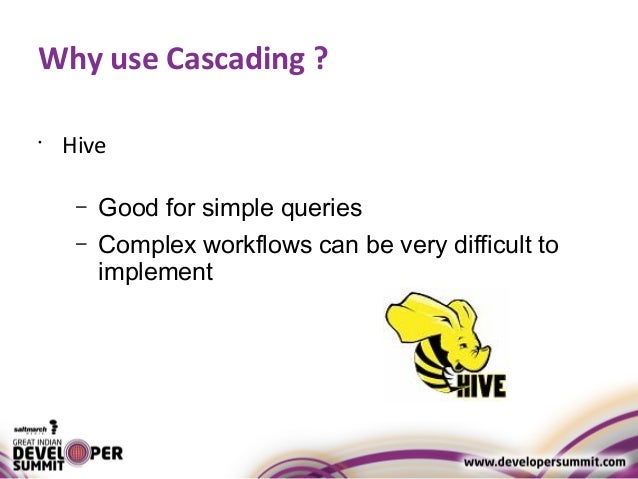 Building Complex Data Workflows with Cascading on Hadoop