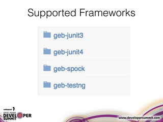44
Supported Frameworks
 