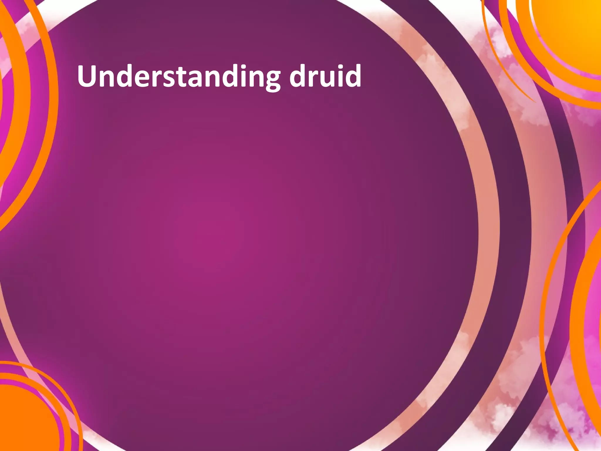 Understanding druid
 