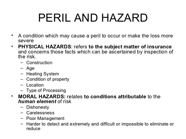Hazards And Perils In Insurance – QFVB
