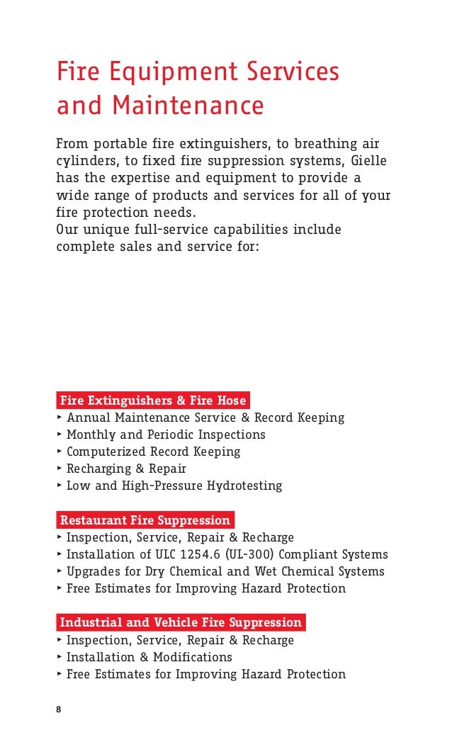 Gielle Industries Fire Equipment Services and Maintenance