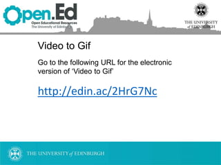 Gif It Up - Creating Gifs using open content & online tools