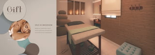 SALA DE MASSAGEM 
RESERVE UM TEMPO PARA VOCÊ E 
VENHA CURTIR UMA MASSAGEM NO 
CONFORTO DO SEU CONDOMÍNIO. 
PER SPEC T IVA ILUS TR AT IVA DA SAL A D E M AS SAGEM 
IM AGEM I LUSTR AT IVA 
 
