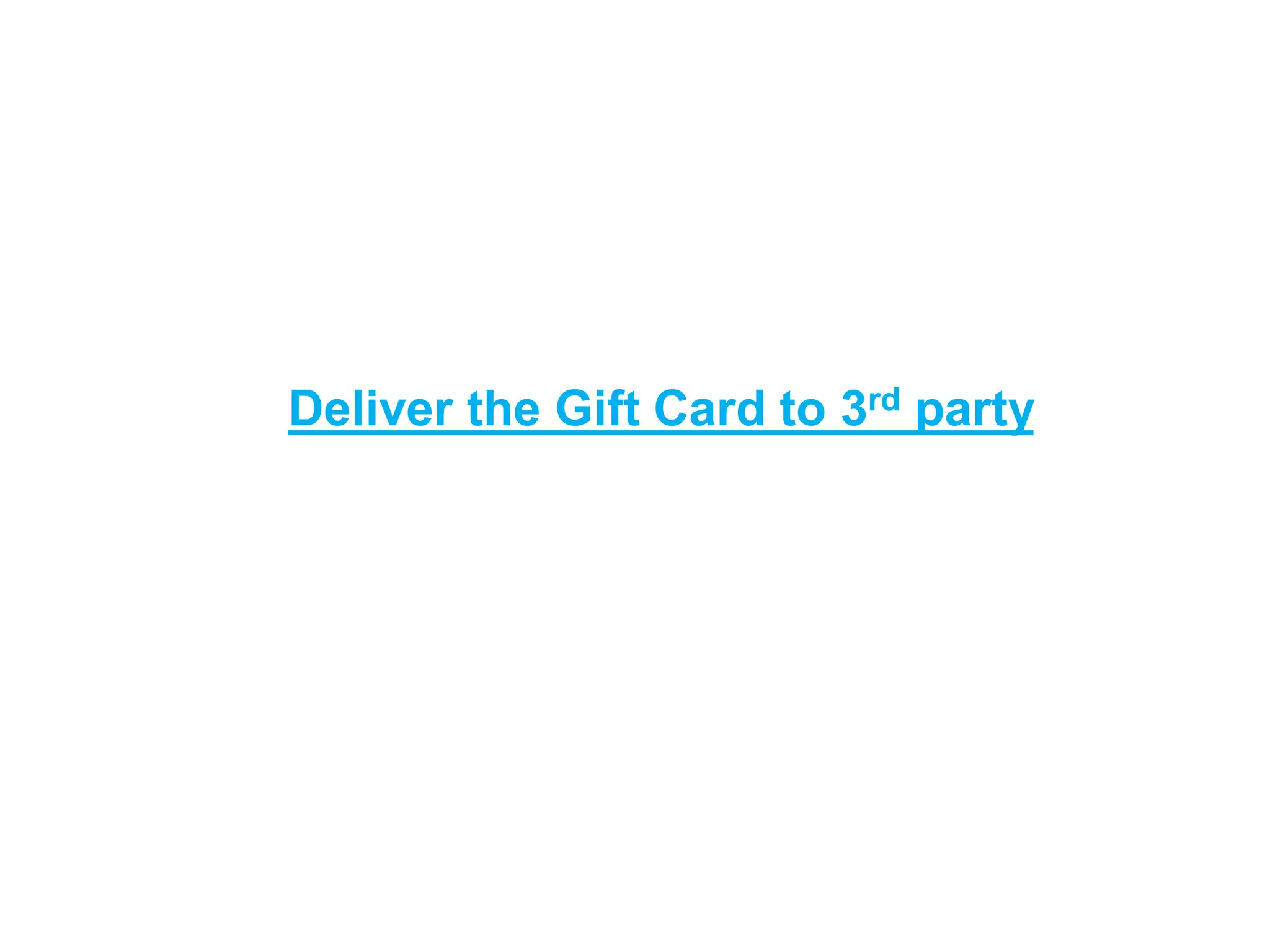 Deliver the Gift Card to 3rd party  