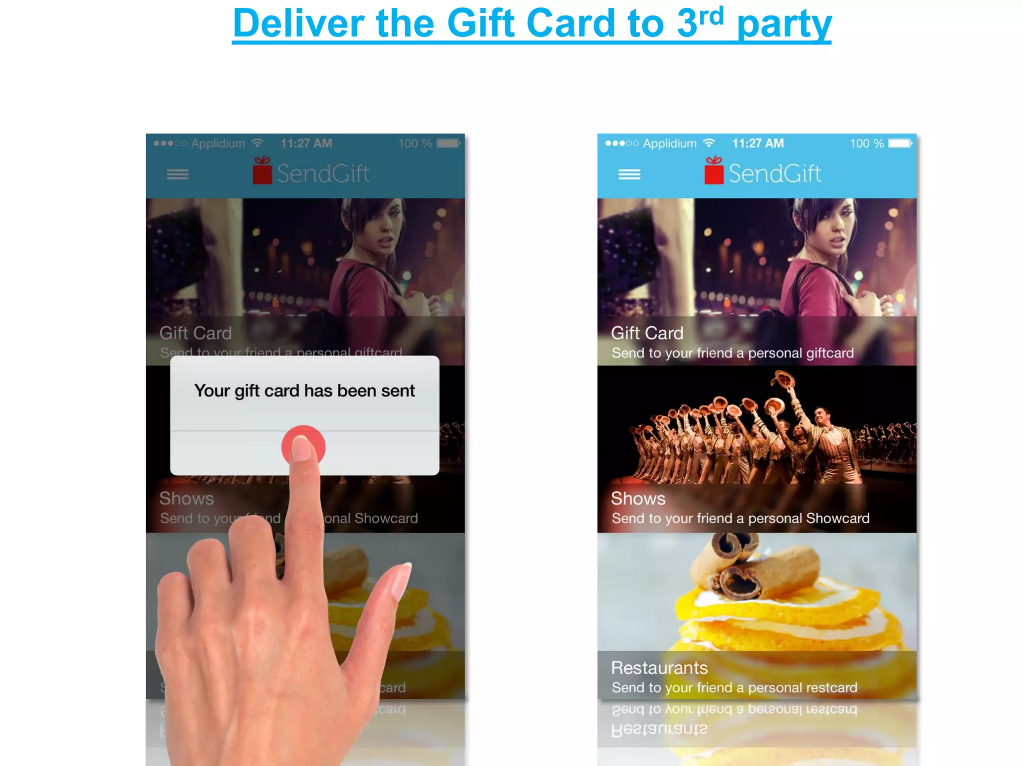 Deliver the Gift Card to 3rd party  
