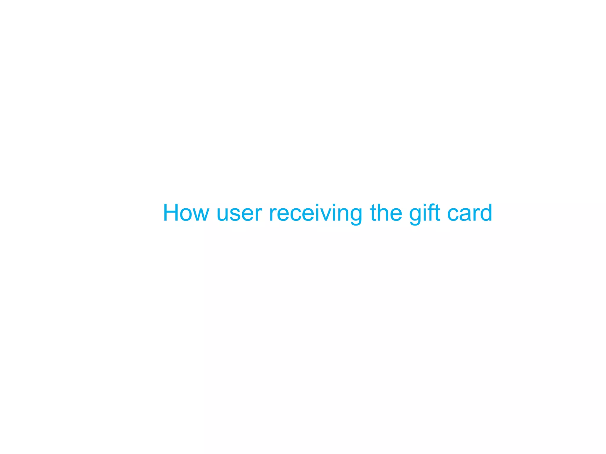 How user receiving the gift card  