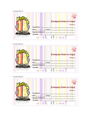 Gift Certificates Slide 1