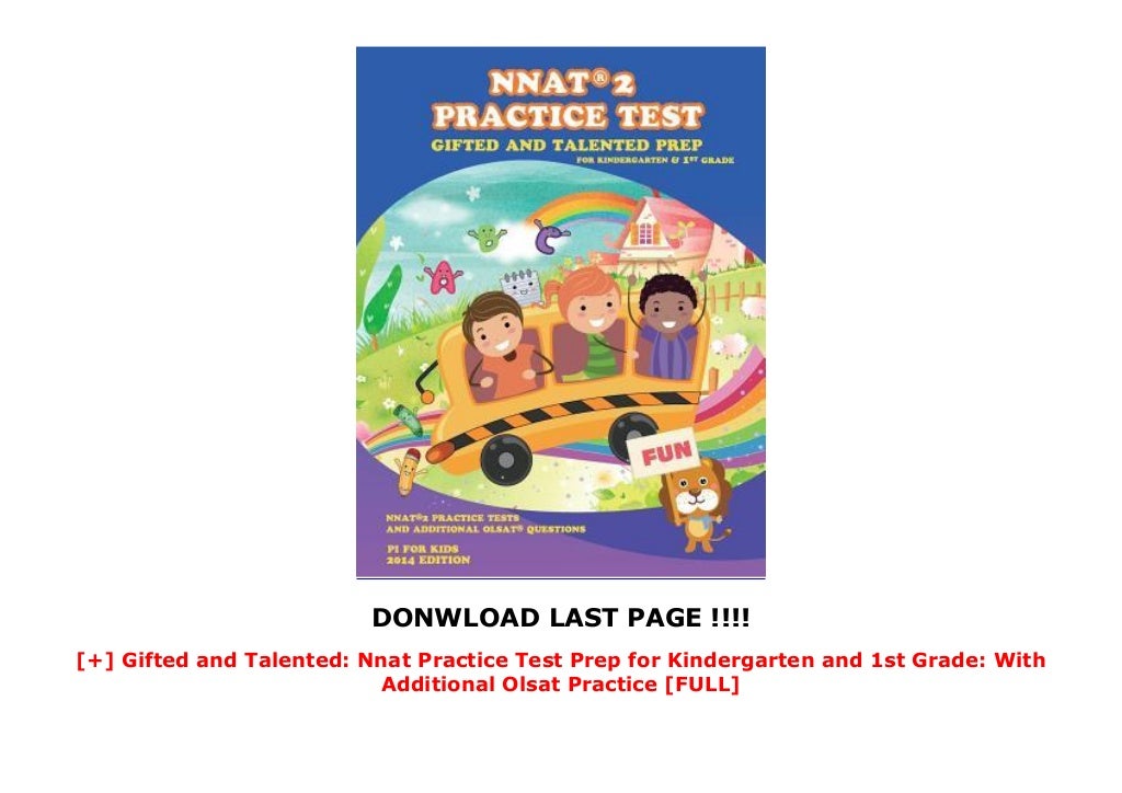 Gifted and Talented: Nnat Practice Test Prep for Kindergarten and 1st ...
