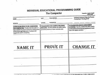 NAME IT NAME IT Prove it Change it 