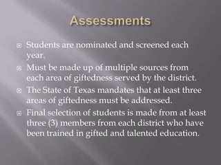 assessment of students in K-12, 