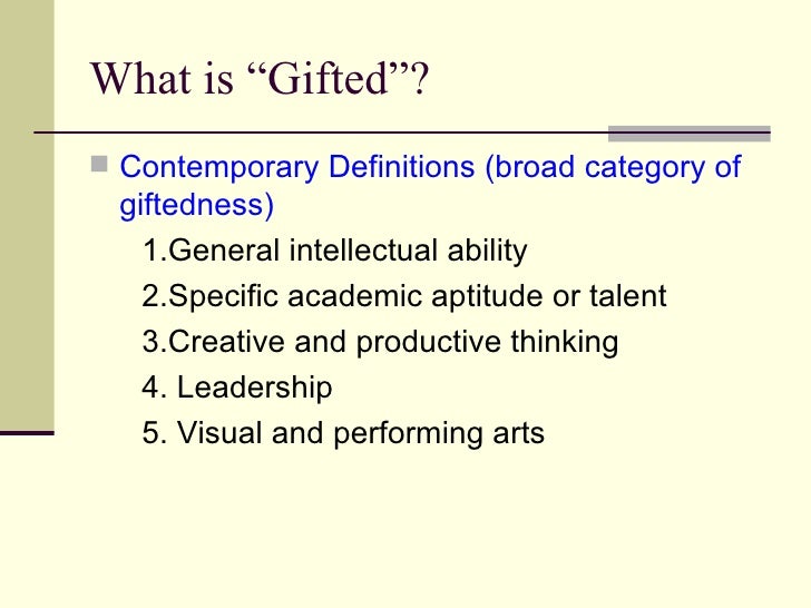 Giftedness