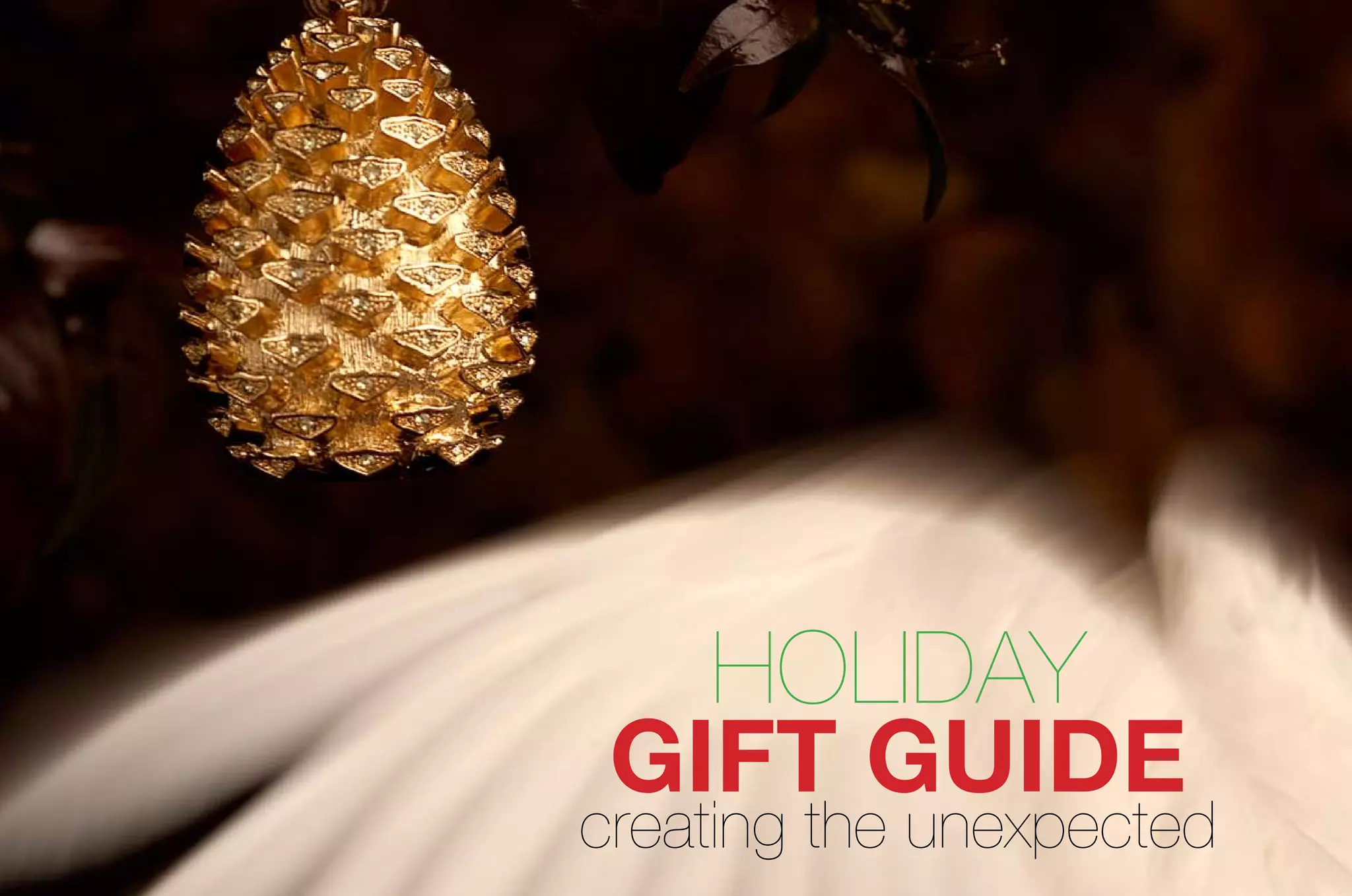 Holiday
 gift guide
creating the unexpected
 