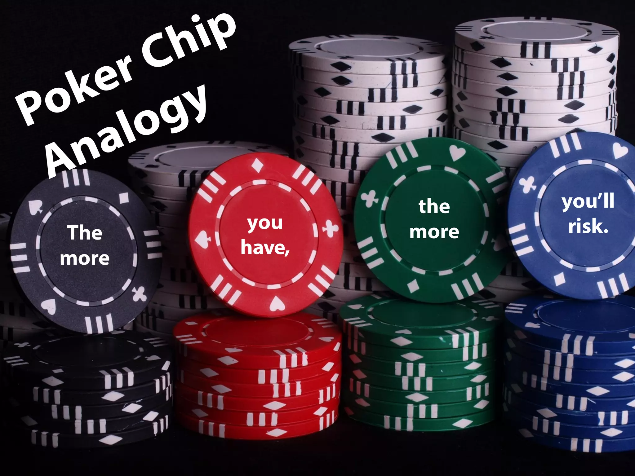 The
more
you
have,
the
more
you’ll
risk.
 