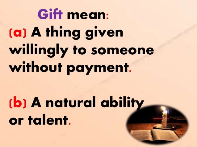 Gifts and talents, are they the same pt1