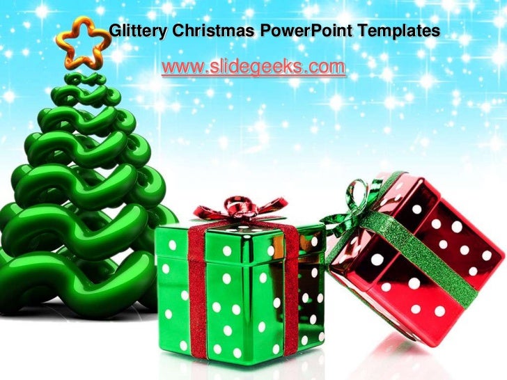 Glittery Christmas Powerpoint Templates