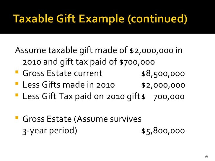 Making Taxable Gifts in 2010